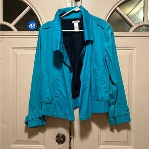 liz & co. Teal Bomber-Style Jacket